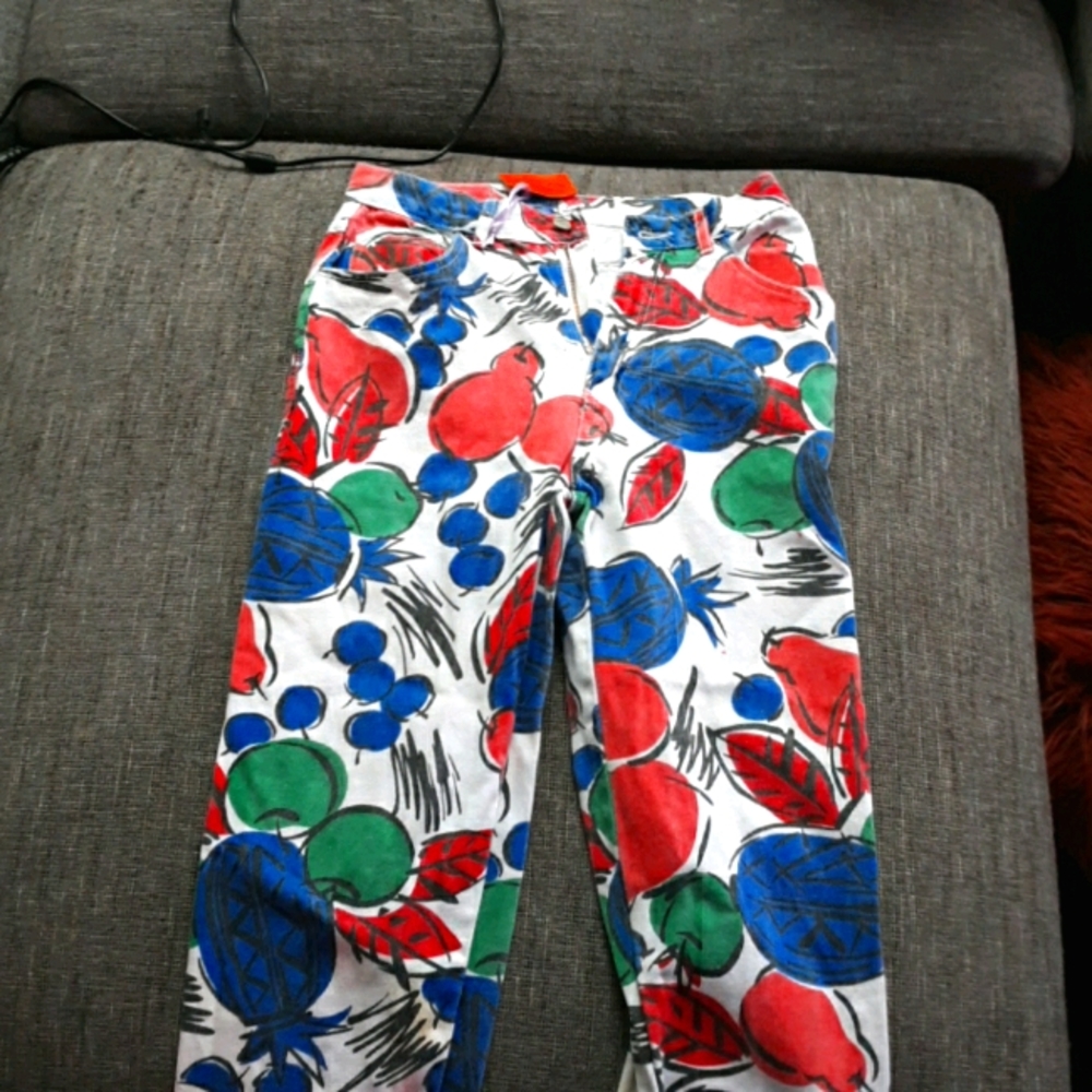 Vintage 80s/90s fruit patterned denim pants!